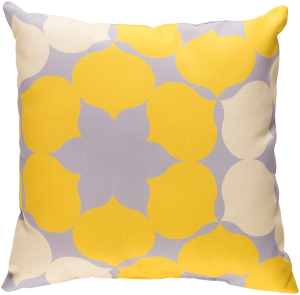 MD051-1818 Moderne 18 x 18 x 4 in. Throw Pillow, Grey - Medium