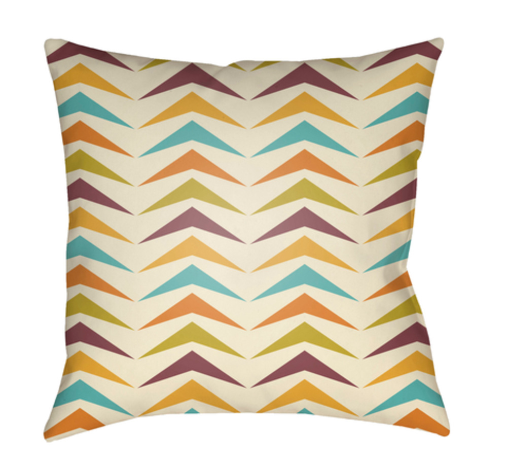 MD055-1818 Moderne 18 x 18 x 4 in. Throw Pillow, Off-White - Medium