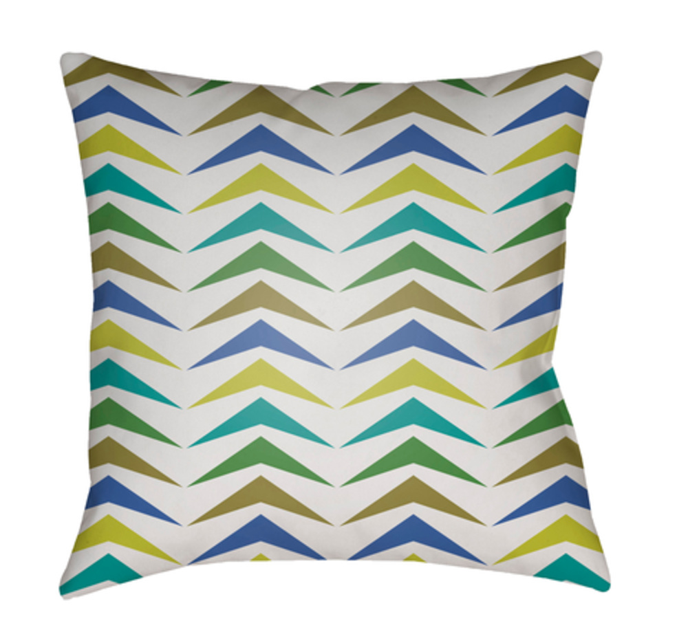 MD056-1818 Moderne 18 x 18 x 4 in. Throw Pillow, Blue - Medium