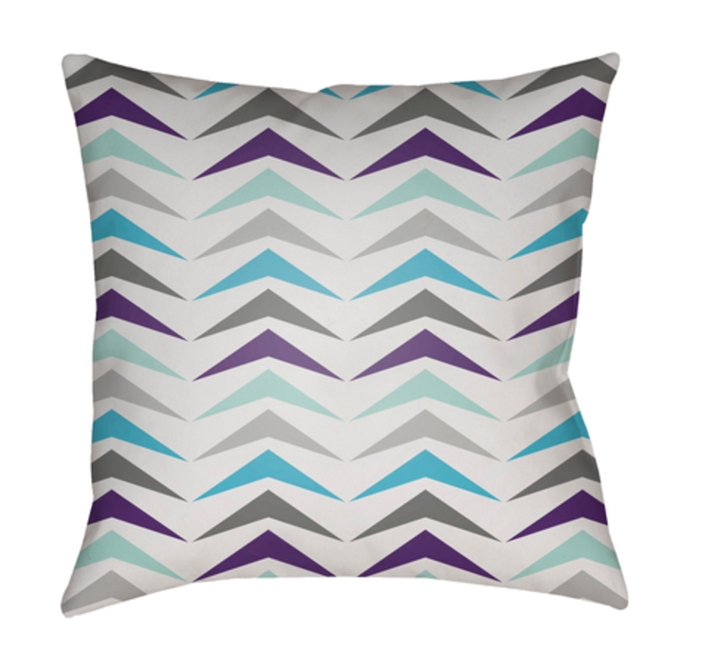 MD058-1818 Moderne 18 x 18 x 4 in. Throw Pillow, Blue - Medium