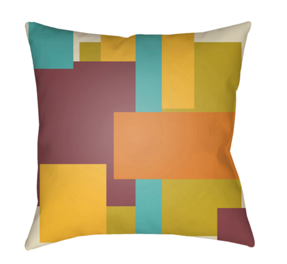MD070-1818 Moderne 18 x 18 x 4 in. Throw Pillow, Orange - Medium