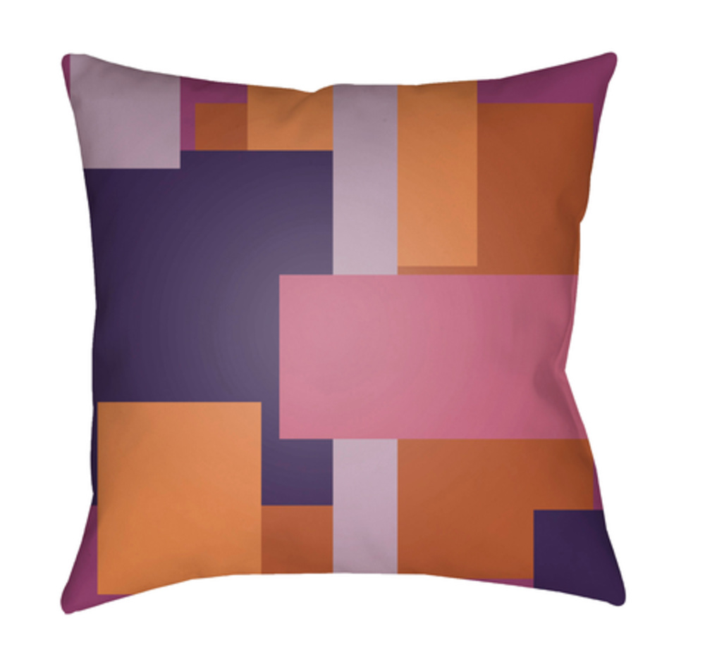 MD071-2020 Moderne 20 x 20 x 4 in. Throw Pillow, Orange - Medium