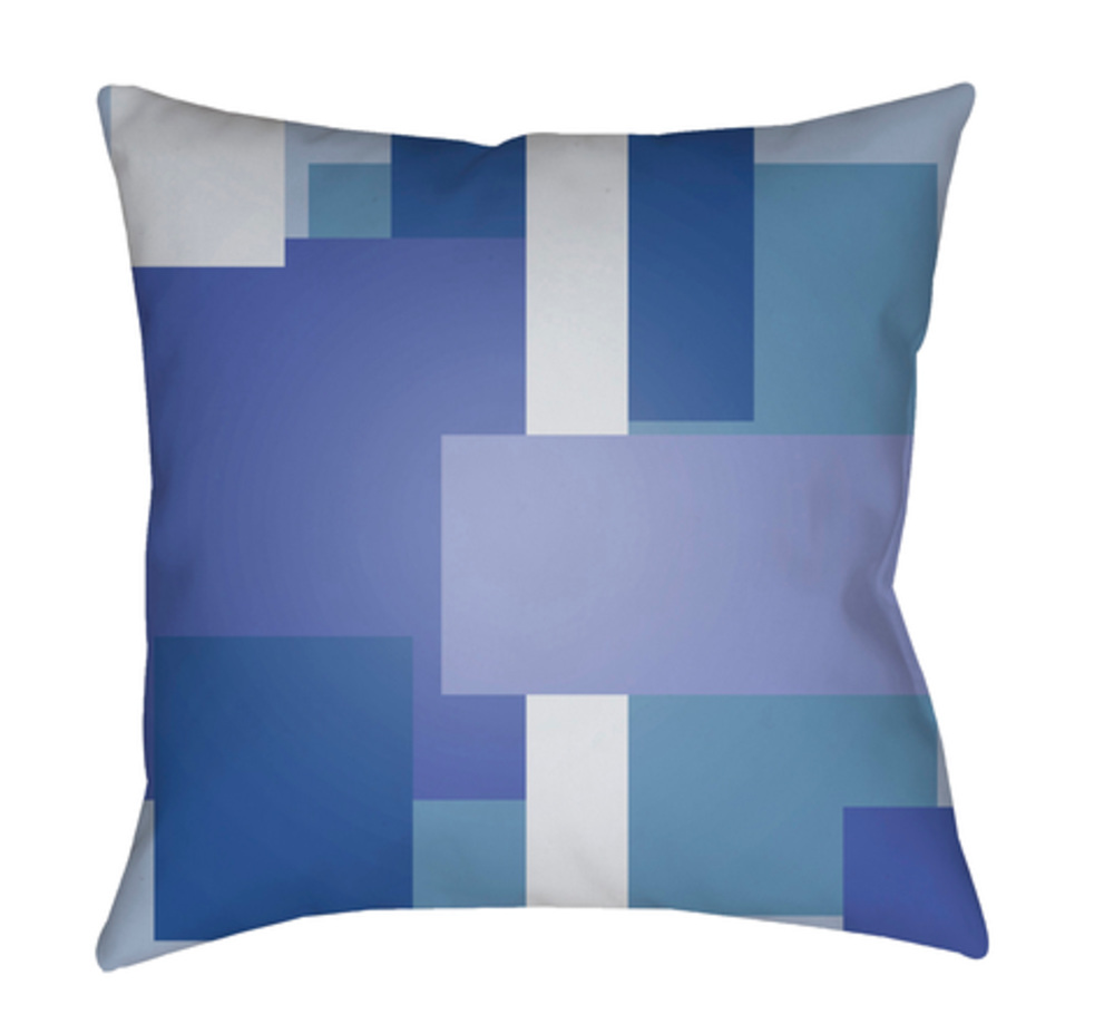 MD072-1818 Moderne 18 x 18 x 4 in. Throw Pillow, Blue - Medium