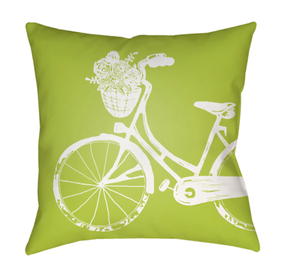 LIL012-1818 Bicycle 18 x 18 x 4 in. Throw Pillow - Medium