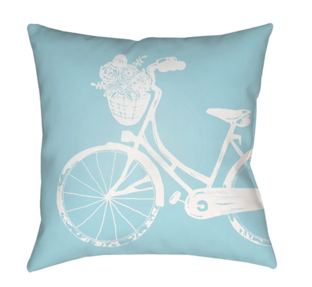 LIL014-1818 Bicycle 18 x 18 x 4 in. Throw Pillow - Medium