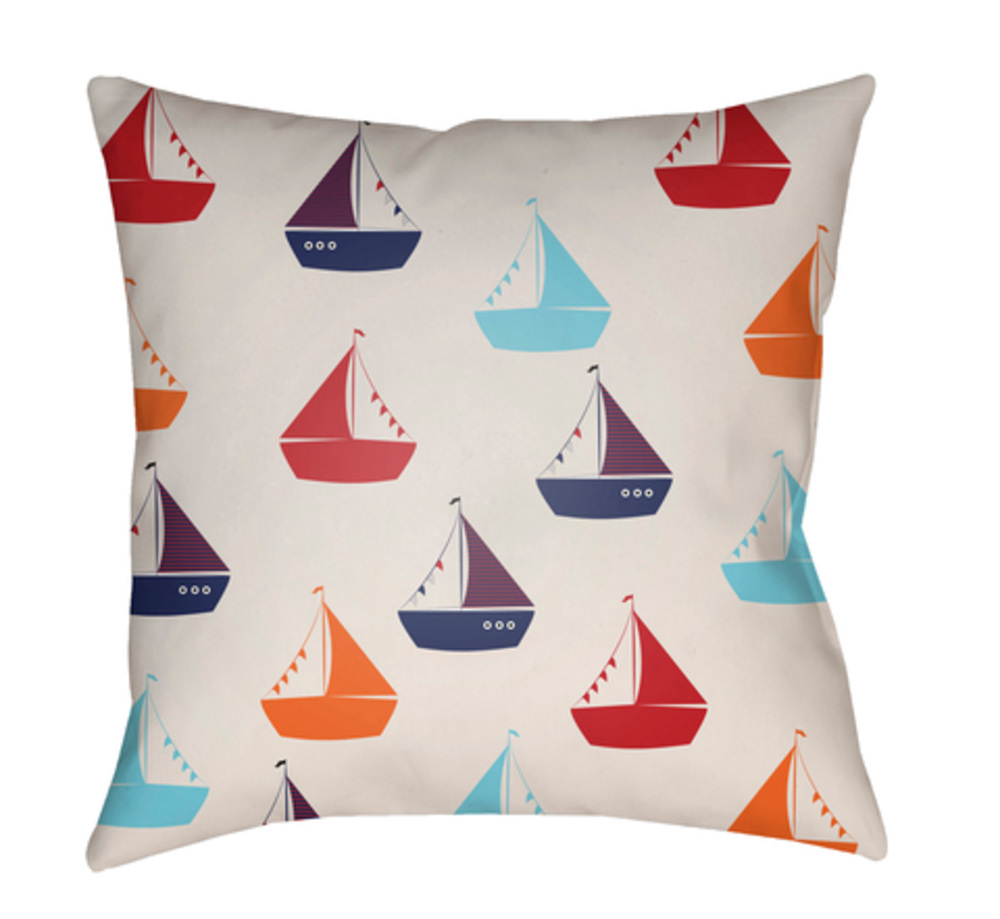 LIL017-1818 Boats 18 x 18 x 4 in. Throw Pillow - Medium