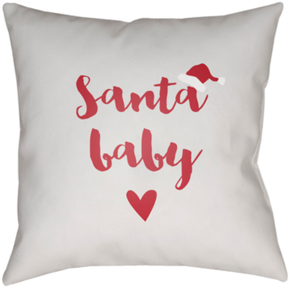 PHDBB001-1616 Santa Baby 16 x 16 x 4 in. Throw Pillow, Red - Medium