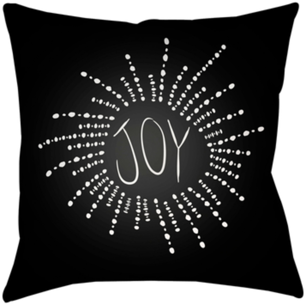PHDBJ001-1616 Bursting with Joy 16 x 16 x 4 in. Throw Pillow, Black - Medium