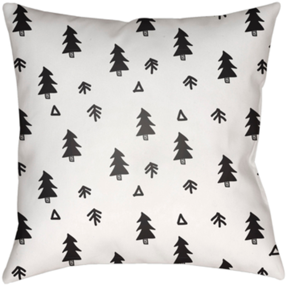 PHDFF001-1616 Fir Forest 16 x 16 x 4 in. Throw Pillow, White - Medium