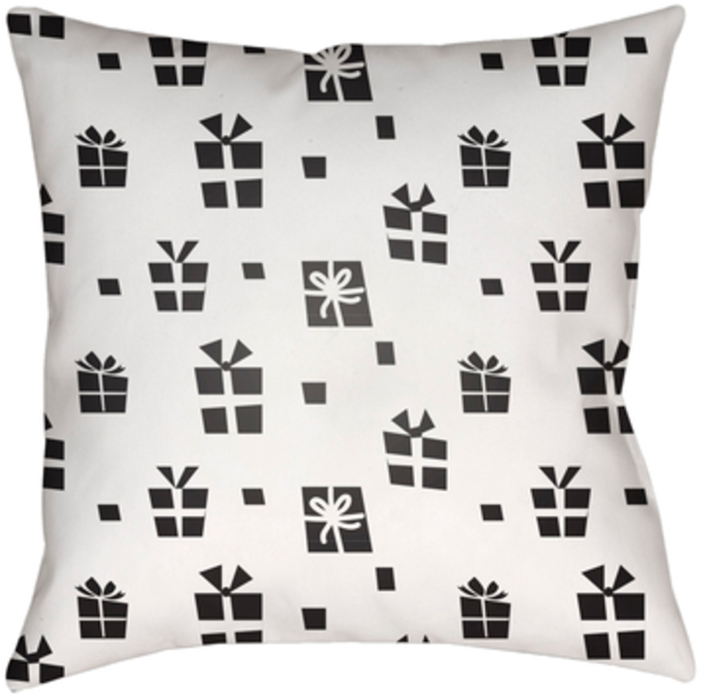 PHDGE001-1818 Gift Exchange 18 x 18 x 4 in. Throw Pillow, White - Medium