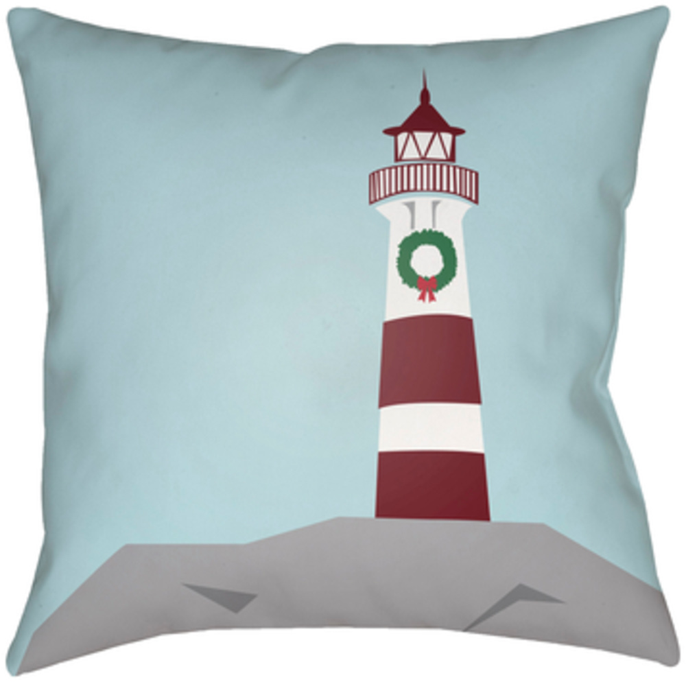 PHDHC001-1818 Holiday Cove 18 x 18 x 4 in. Throw Pillow, Blue - Medium