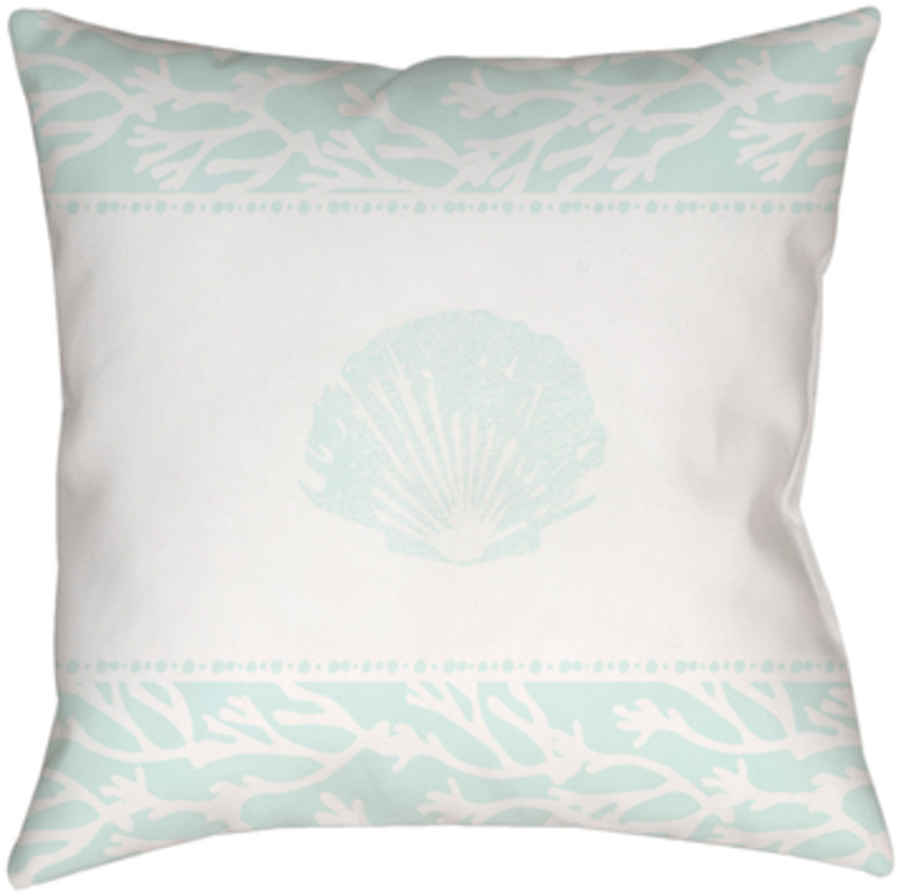 PHDSL001-1818 Seasalt & Seashells 18 x 18 x 4 in. Throw Pillow, Green - Medium