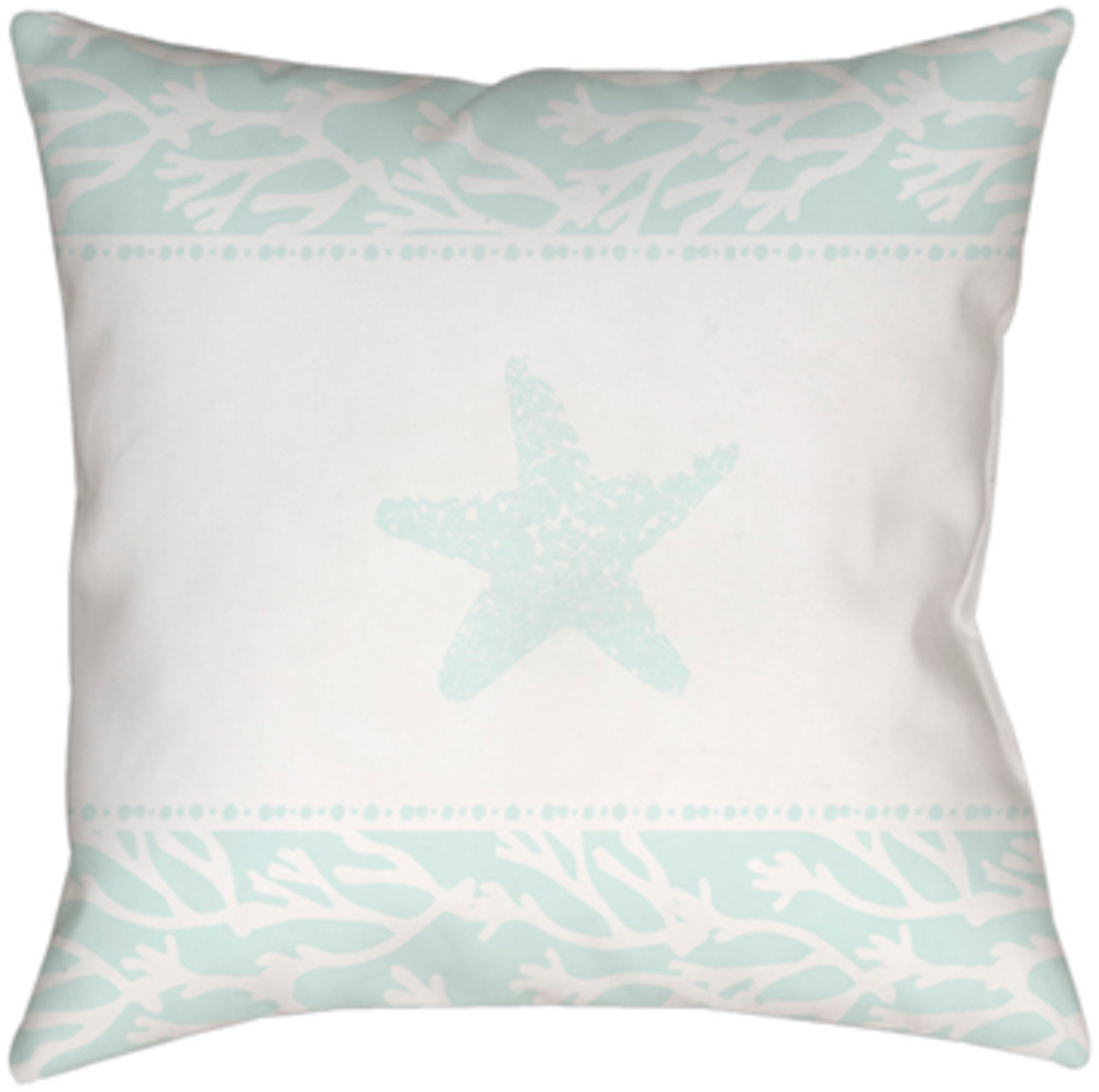 PHDST001-1818 Seasalt & Starfish 18 x 18 x 4 in. Throw Pillow, Green - Medium