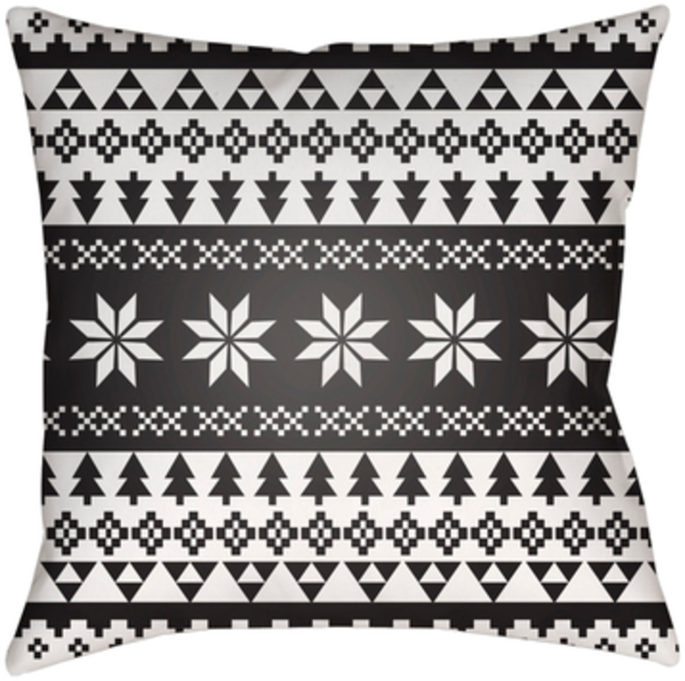 PHDSW001-1616 Snowflake Sweater 16 x 16 x 4 in. Throw Pillow, White - Medium