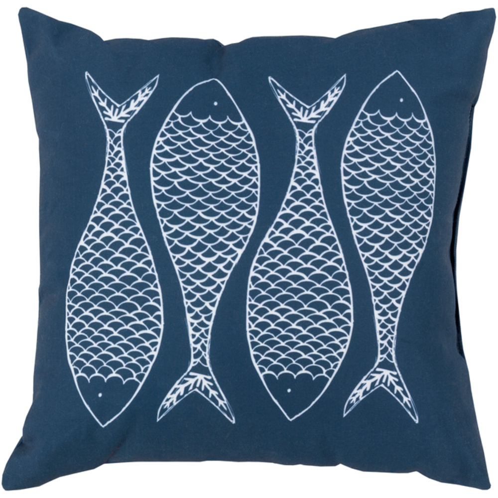 RG166-2020 Rain 20 x 20 x 4 in. Throw Pillow, Navy - Medium