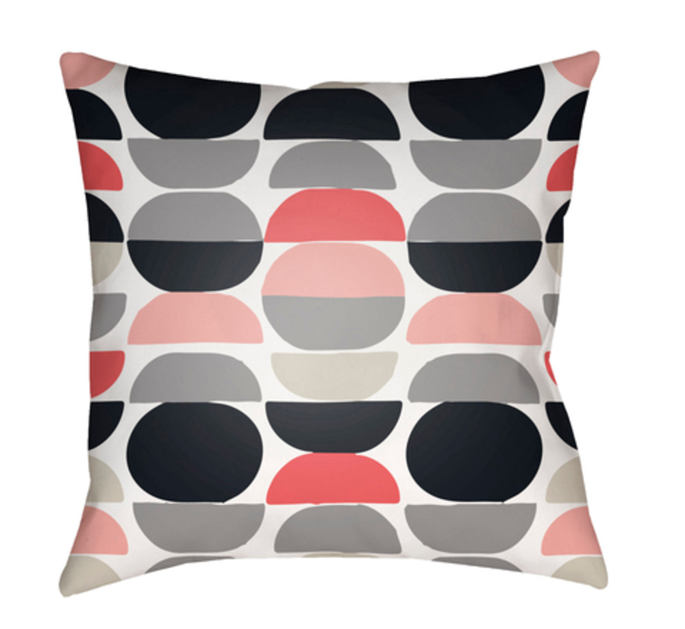 MD080-1818 Moderne 18 x 18 x 4 in. Throw Pillow, Grey - Medium