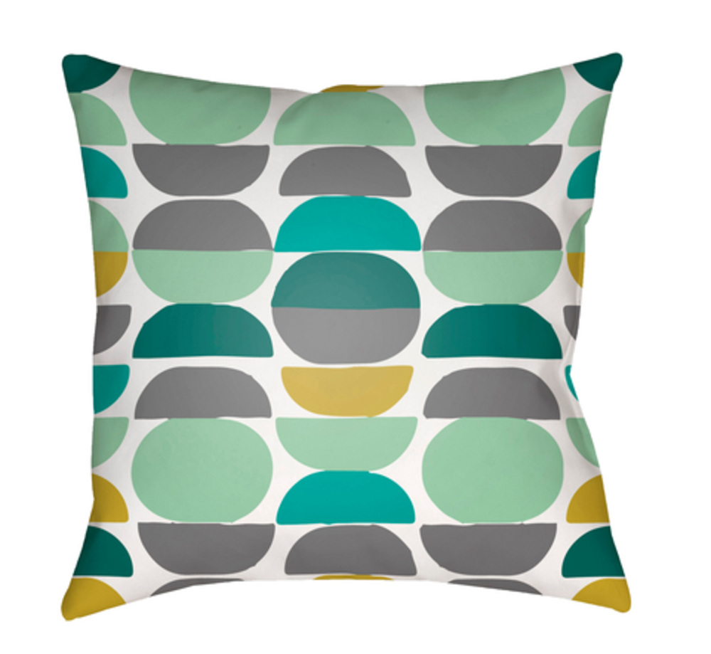 MD081-1818 Moderne 18 x 18 x 4 in. Throw Pillow, Grey - Medium