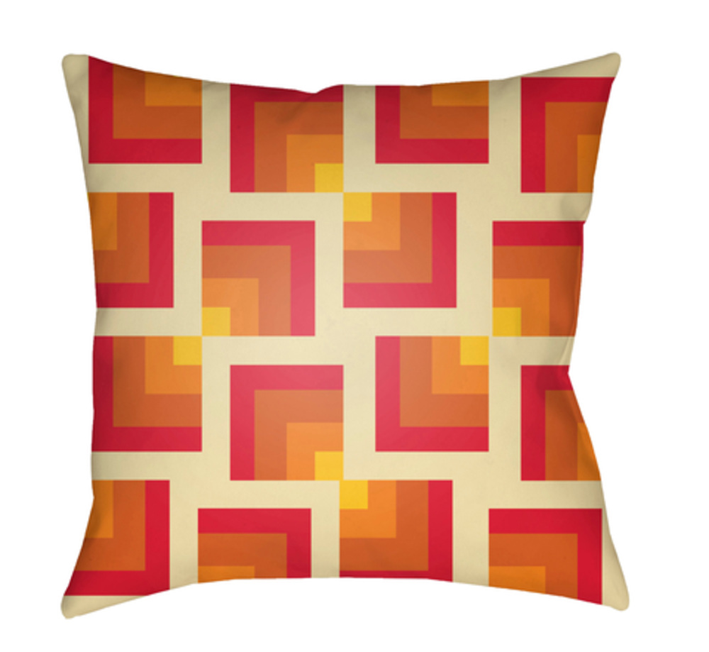 MD085-1818 Moderne 18 x 18 x 4 in. Throw Pillow, Red - Medium