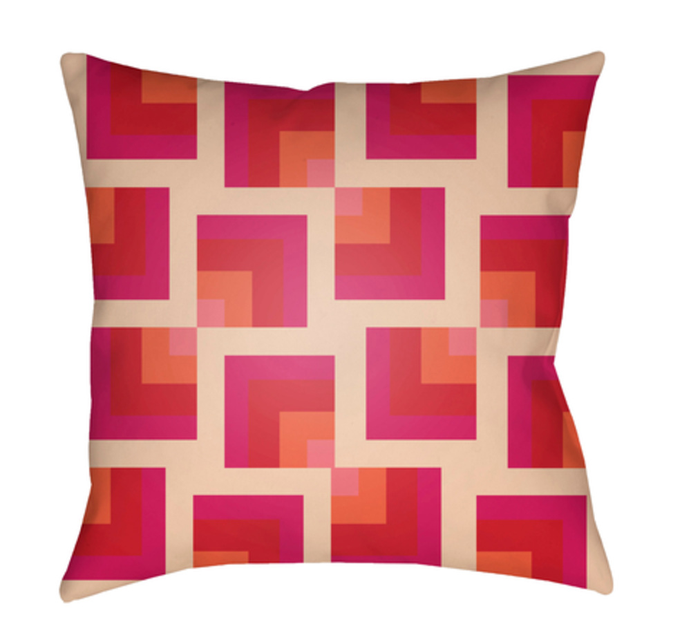 MD090-2020 Moderne 20 x 20 x 4 in. Throw Pillow, Pink - Medium