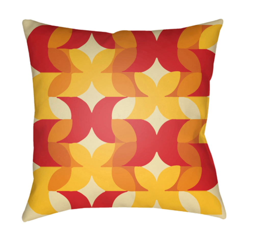 MD092-1818 Moderne 18 x 18 x 4 in. Throw Pillow, Red - Medium