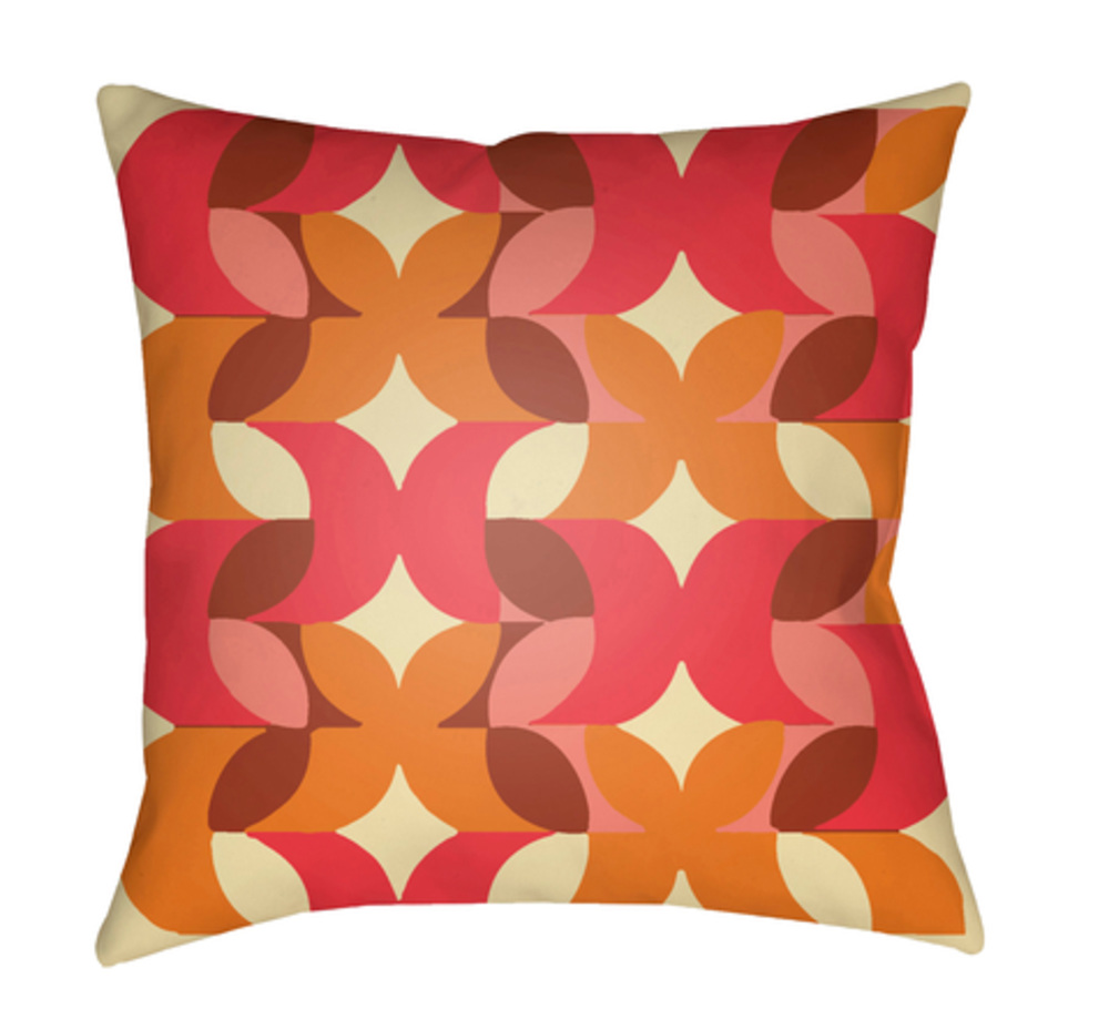 MD093-2020 Moderne 20 x 20 x 4 in. Throw Pillow, Orange - Medium