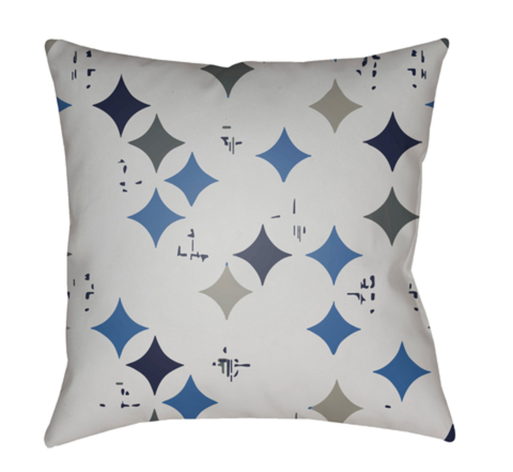 MD098-1818 Moderne 18 x 18 x 4 in. Throw Pillow, Grey - Medium