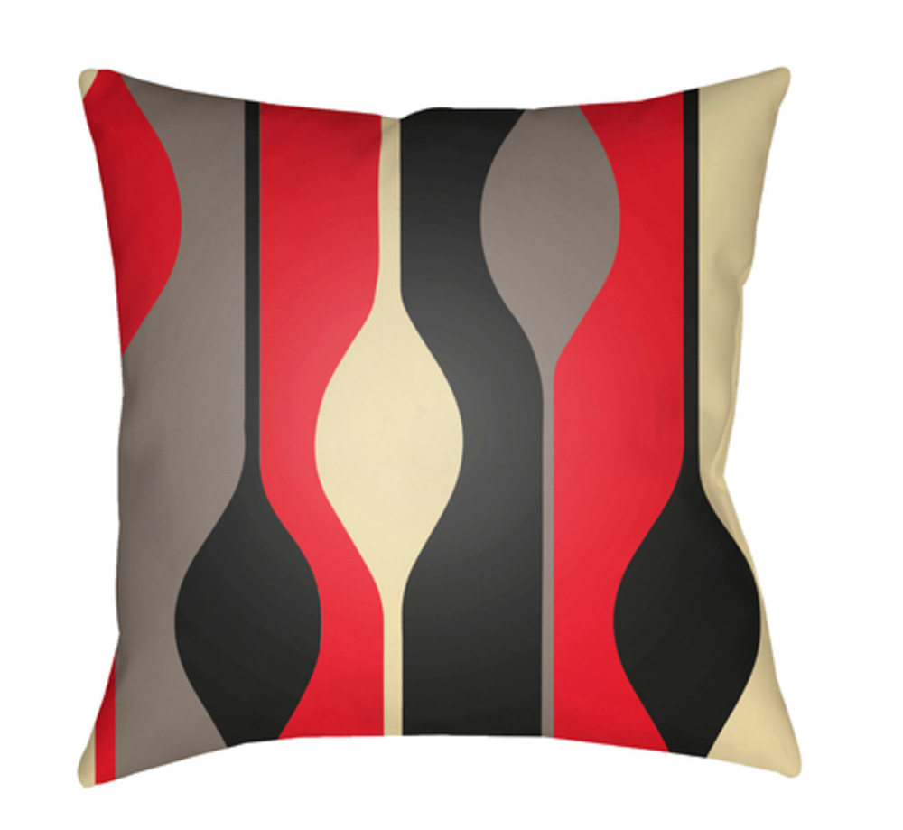 MD101-1818 Moderne 18 x 18 x 4 in. Throw Pillow, Red - Medium