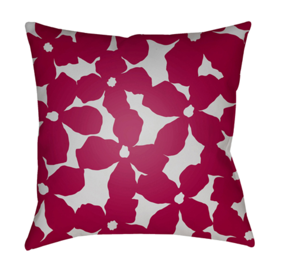 MF004-1818 Moody Floral 18 x 18 x 4 in. Throw Pillow, Red - Medium
