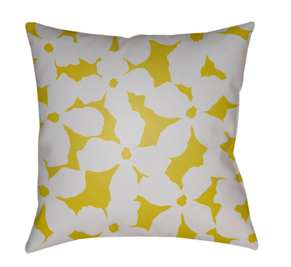 MF005-2020 Moody Floral 20 x 20 x 4 in. Throw Pillow, Grey - Medium