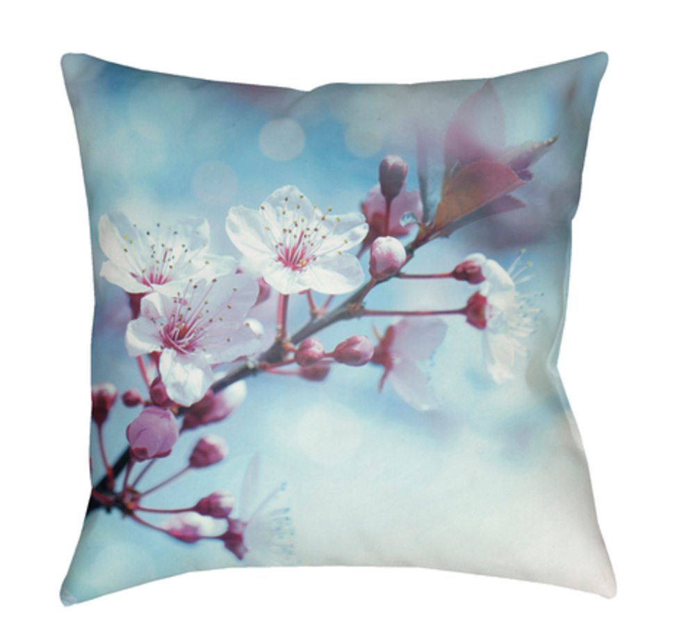 MF007-2020 Moody Floral 20 x 20 x 4 in. Throw Pillow, Blue - Medium