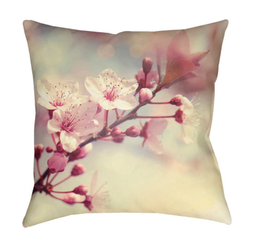 MF008-2020 Moody Floral 20 x 20 x 4 in. Throw Pillow, Pink - Medium