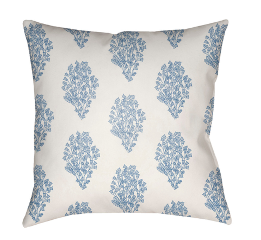 MF009-2020 Moody Floral 20 x 20 x 4 in. Throw Pillow, White - Medium