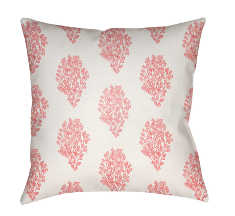 MF010-2020 Moody Floral 20 x 20 x 4 in. Throw Pillow, White - Medium