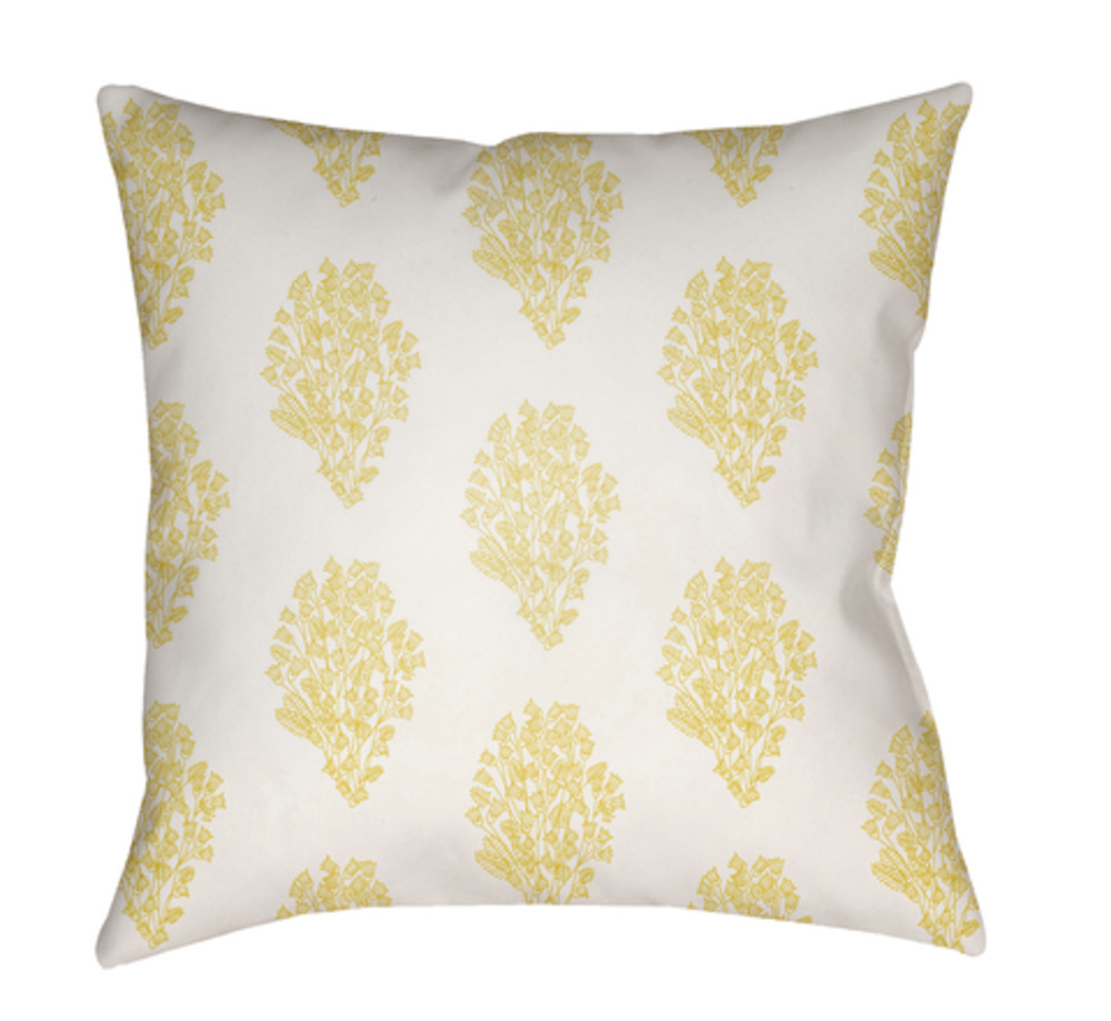 MF012-2020 Moody Floral 20 x 20 x 4 in. Throw Pillow, White - Medium