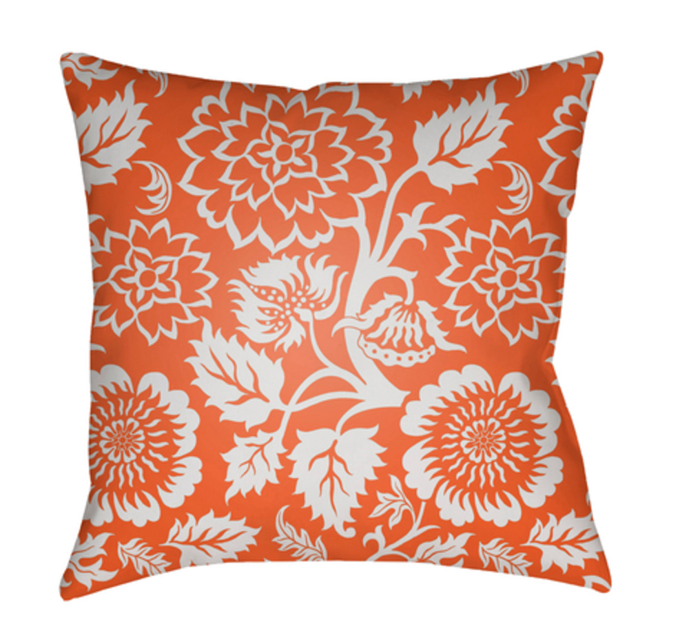 MF023-1818 Moody Floral 18 x 18 x 4 in. Throw Pillow, White - Medium