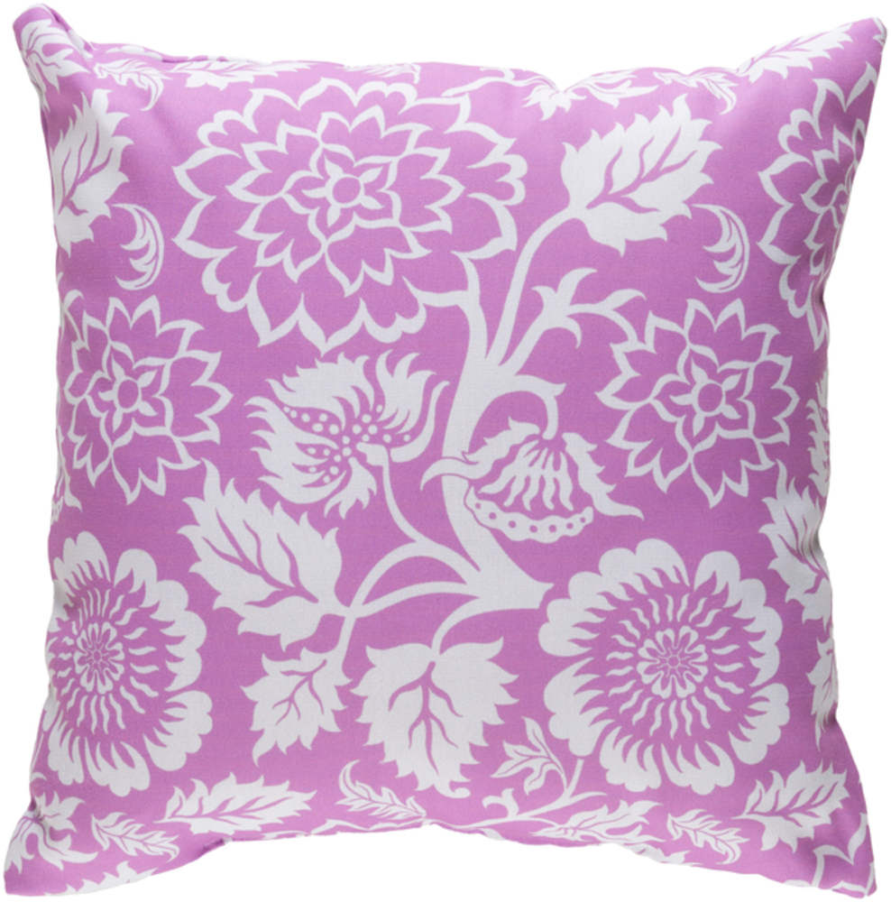 MF024-1818 Moody Floral 18 x 18 x 4 in. Throw Pillow, White - Medium