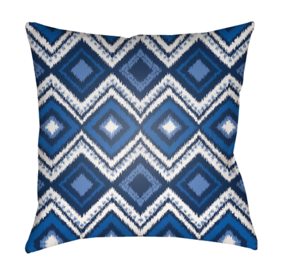 Decorative 20 x 20 x 4 in. Throw Pillow, Blue - Medium