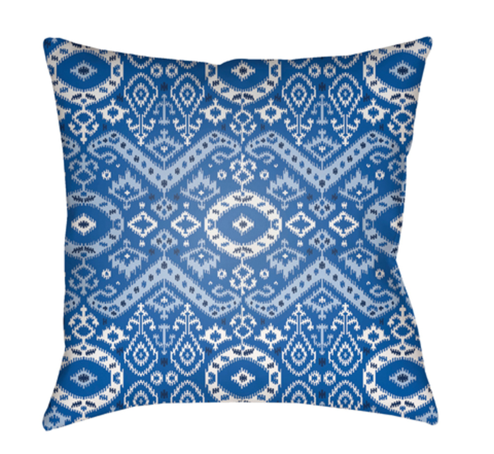 ID014-1818 Decorative 18 x 18 x 4 in. Throw Pillow, Blue - Medium