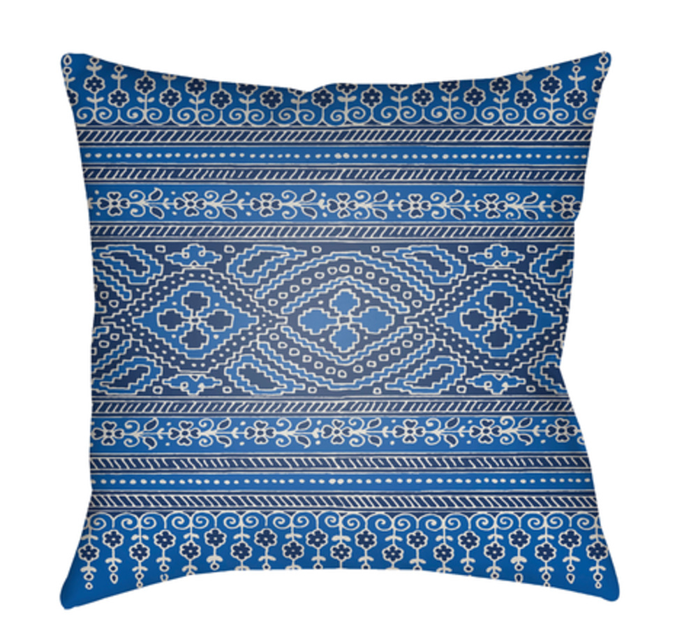 ID018-2020 Decorative 20 x 20 x 4 in. Throw Pillow, Blue - Medium
