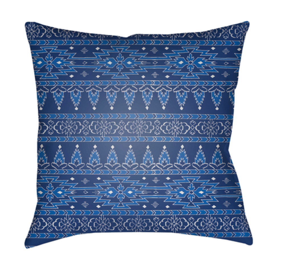 ID022-2020 Decorative 20 x 20 x 4 in. Throw Pillow, Blue - Medium