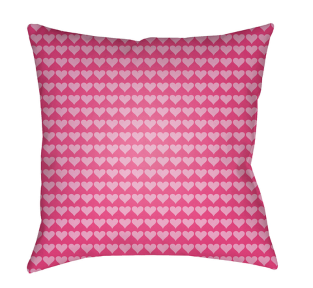 LI022-2222 Littles 22 x 22 x 5 in. Throw Pillow, Pink - Large