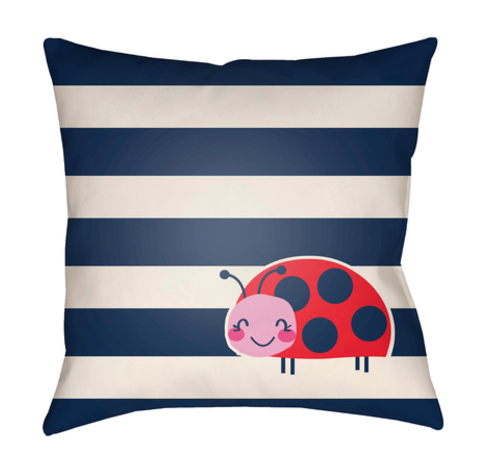 LI046-2222 Littles 22 x 22 x 5 in. Throw Pillow, Navy - Large