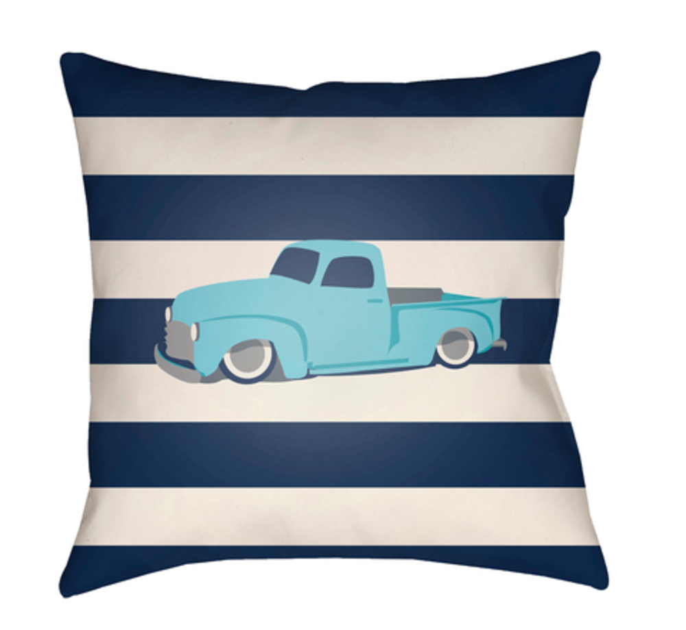 LI050-2222 Littles 22 x 22 x 5 in. Throw Pillow, Navy - Large
