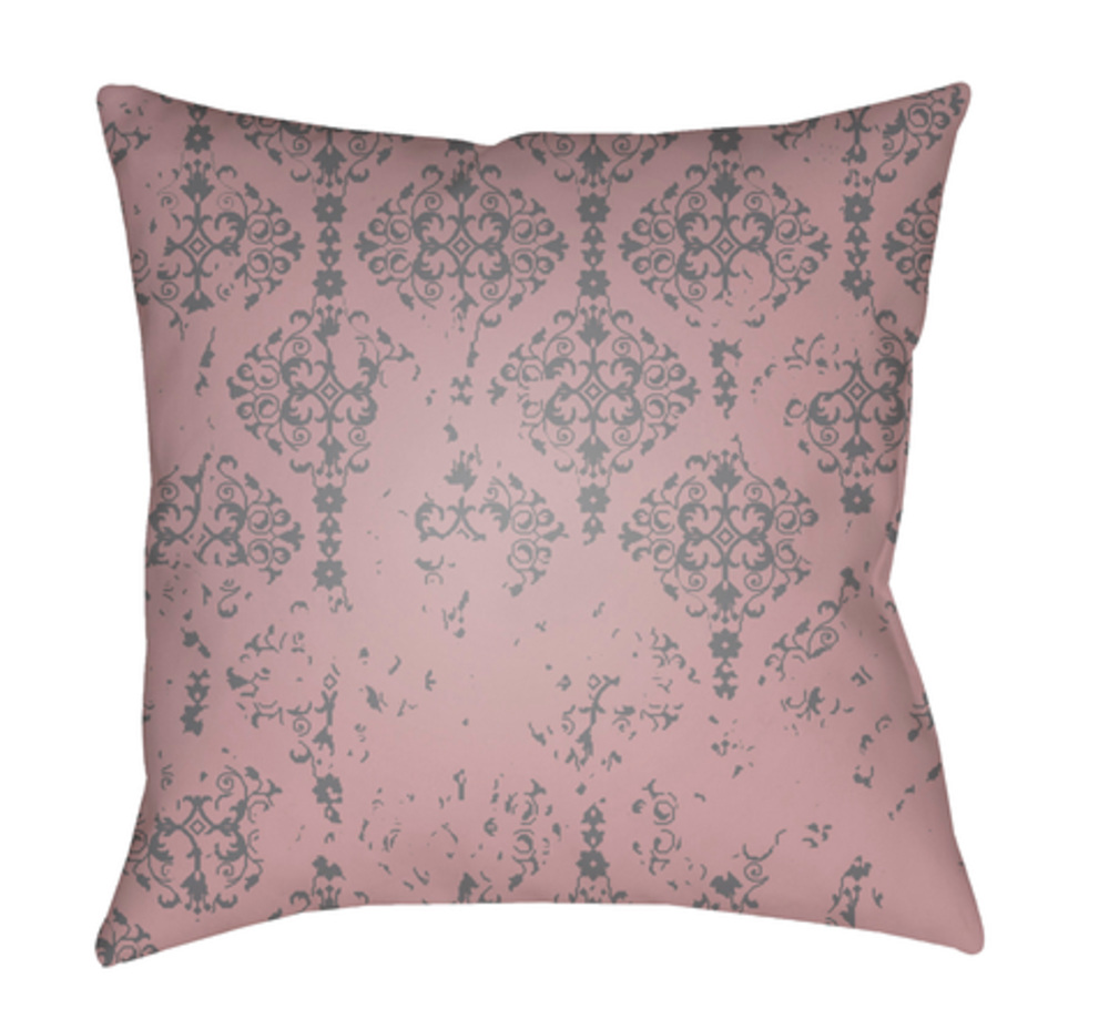 DK009-2222 Moody Damask 22 x 22 x 5 in. Throw Pillow, Pink - Large