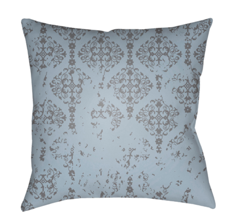 DK010-2222 Moody Damask 22 x 22 x 5 in. Throw Pillow, Grey - Large