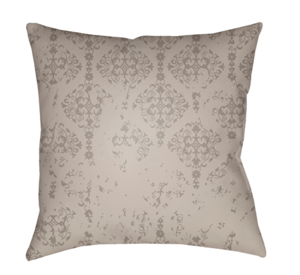 DK011-2222 Moody Damask 22 x 22 x 5 in. Throw Pillow, Grey - Large