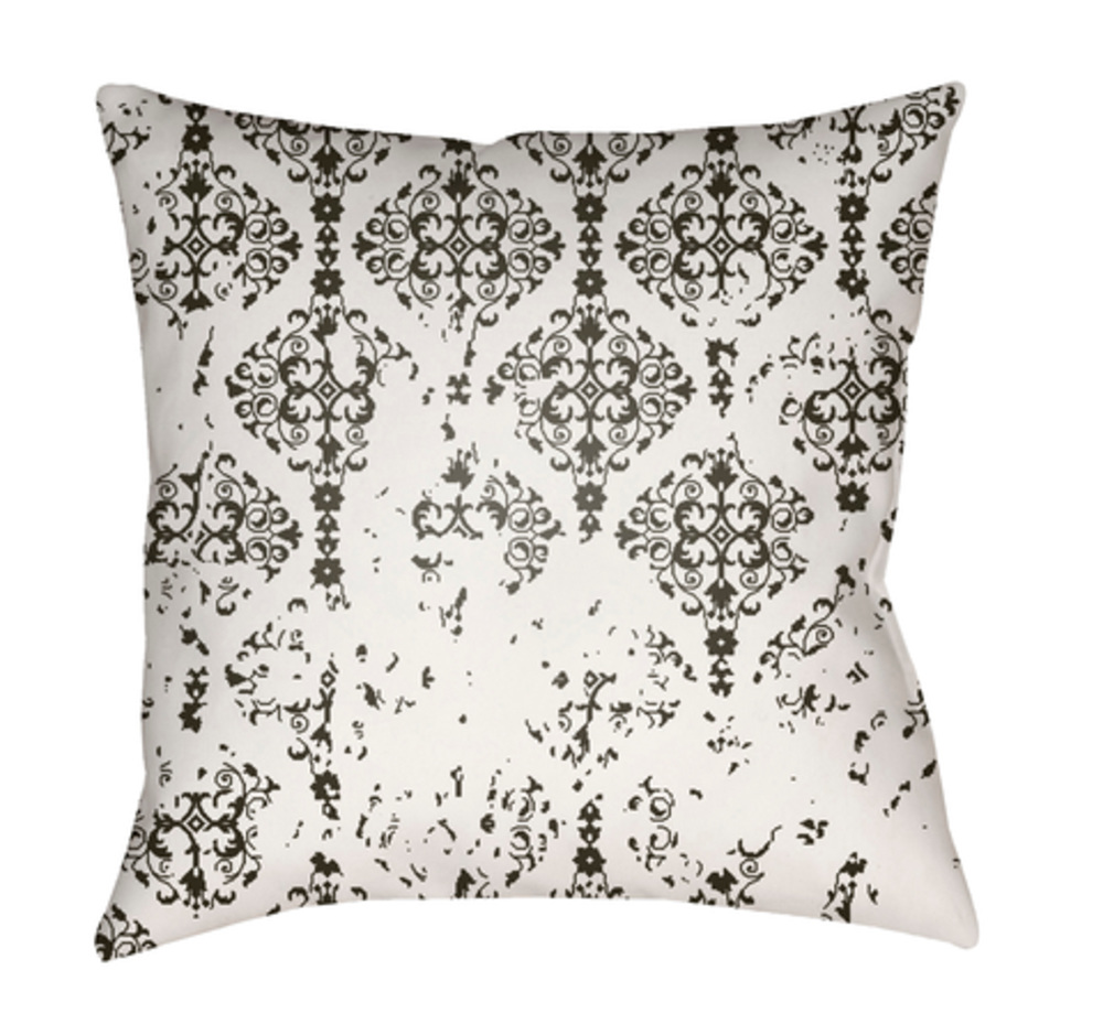 DK012-2222 Moody Damask 22 x 22 x 5 in. Throw Pillow, White - Large