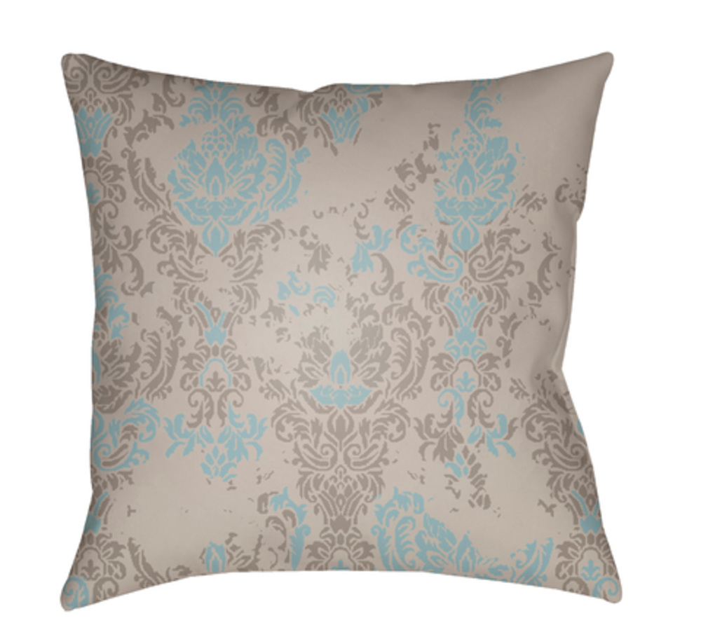 DK018-2222 Moody Damask 22 x 22 x 5 in. Throw Pillow, Grey - Large