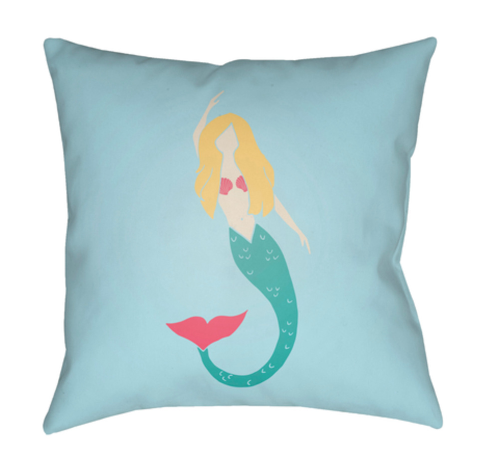 LIL054-2020 Mermaid 20 x 20 x 4 in. Throw Pillow - Medium