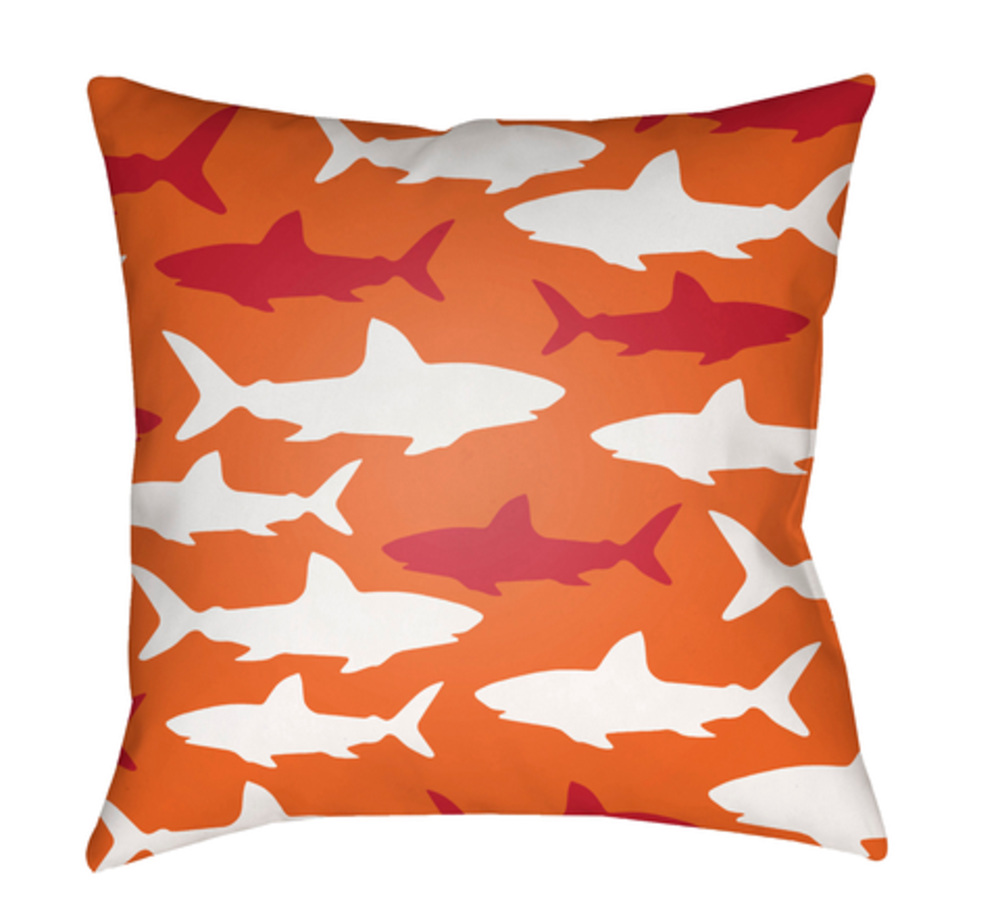 LIL073-2020 Sharks 20 x 20 x 4 in. Throw Pillow - Medium